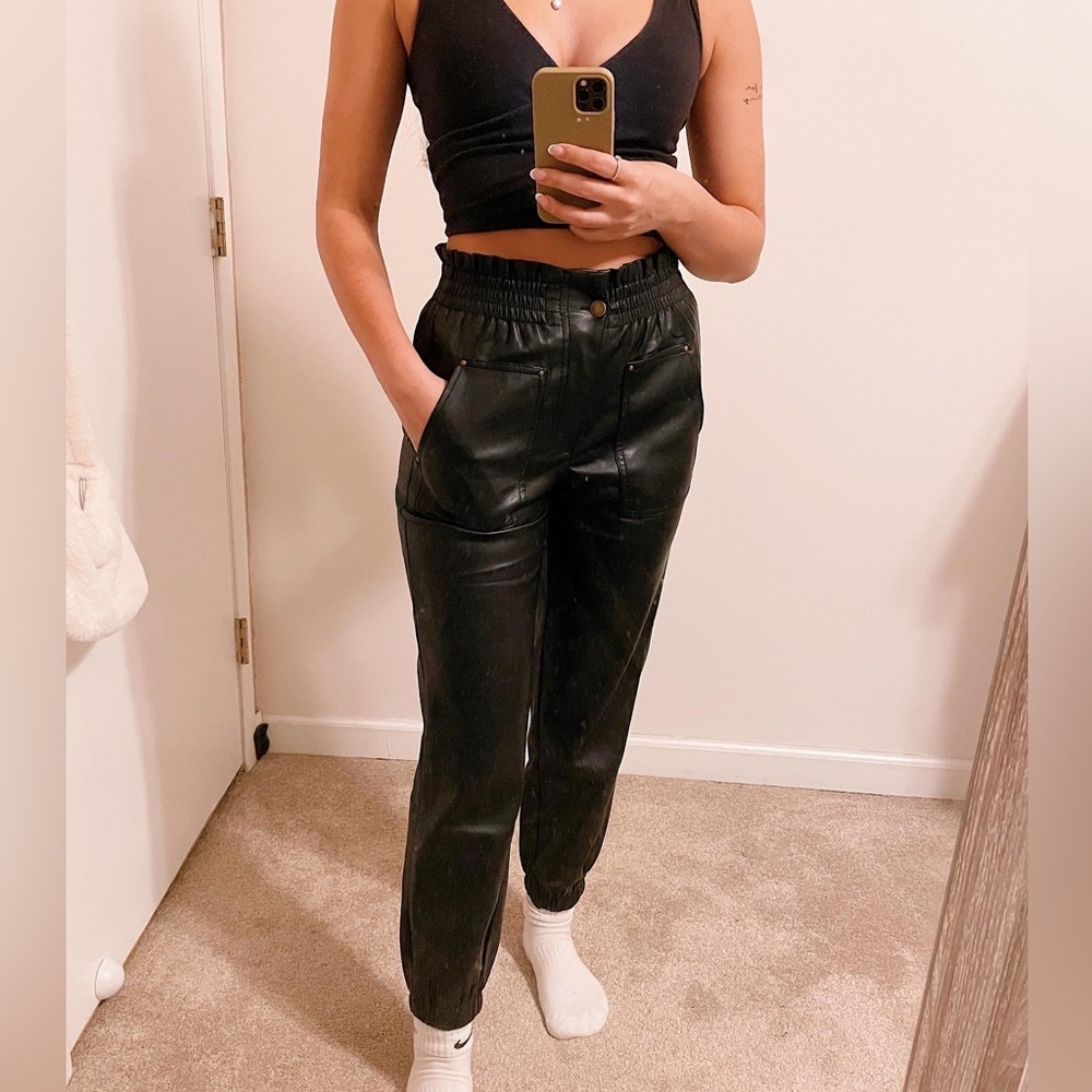 Black Leather Pants (Stretchy)